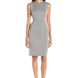 Calvin Klein heathered scuba sheath dress NWT